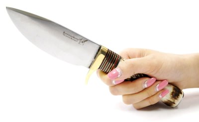 画像1: ザカライアワイドハンタースタッグナイフ