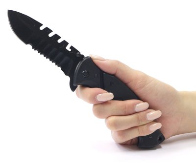 画像1: エクストリームダブルセレーションナイフ