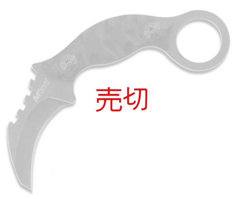 画像1: タクティカルカランビットミニネックナイフ (1)