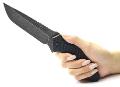 画像1: ブラックコマンドータクティカルナイフ