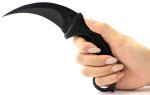画像2: ブラックタクティカルカランビットネックナイフ (2)