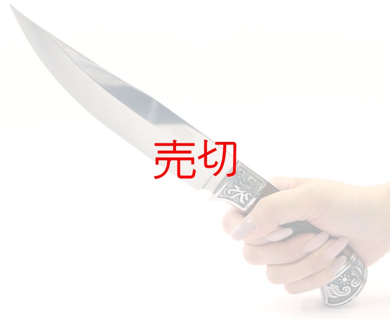 画像2: ミラーフニッシュパッカーハンティングナイフ (2)