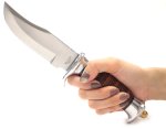 画像2: スタックドレザーハンターナイフ (2)