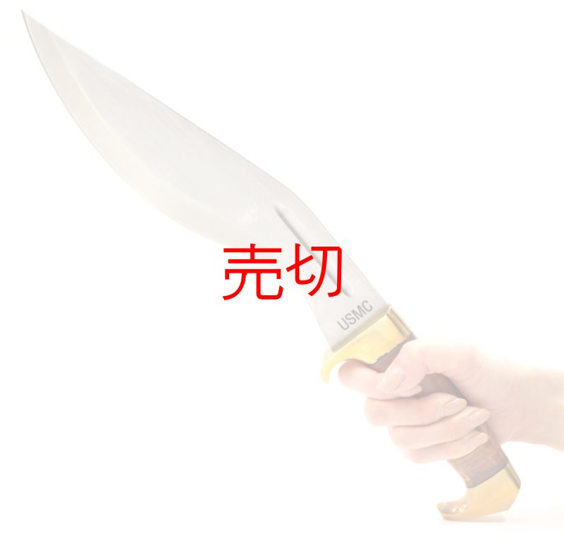 画像2: U.S.M.C.公式ライセンススタッグレザーハンドルククリナイフ (2)