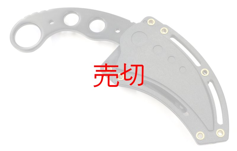 画像4: スケルトンバックリングプレーンカランビットナイフ (4)