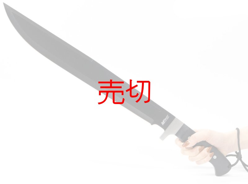 画像2: ロングサバイバルブラックマチェットナイフ (2)