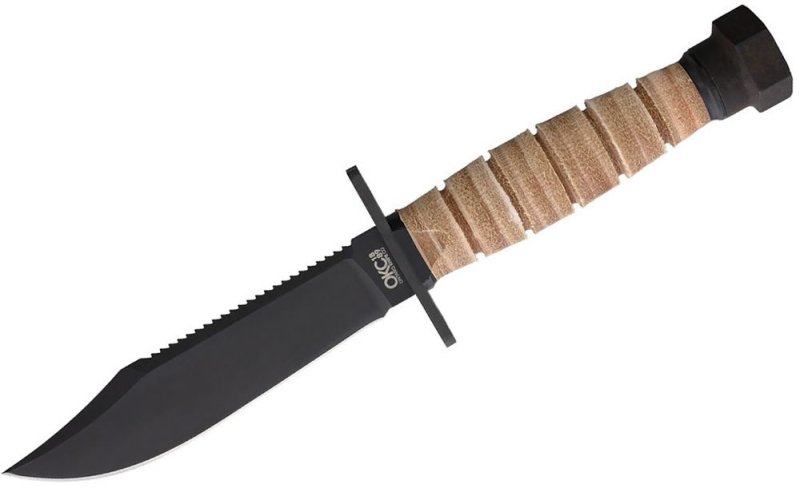 画像1: オールドエアーフォースサバイバルナイフ レザーワッシャーハンドル仕様 (1)