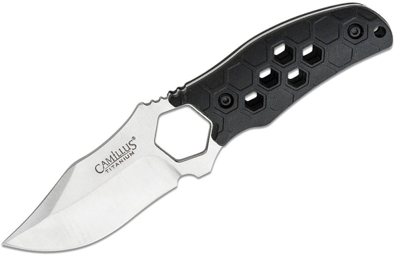 画像1: サバイバルクリップポイントブラックハニカムナイフ (1)