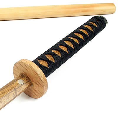 画像2: 鞘付柄巻木刀 居合抜き練習用木刀 マグネットタイプ
