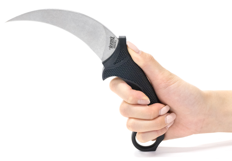 画像2: カランビットスチールタイガータクティカルナイフ (2)